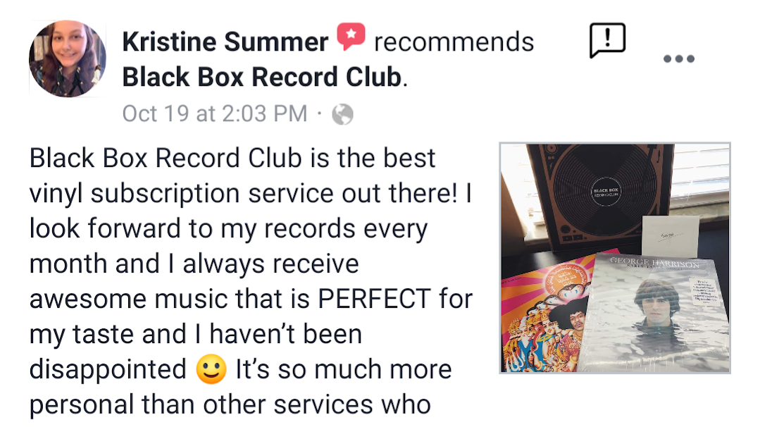 Black Box Record Club  Monthly Vinyl Subscription