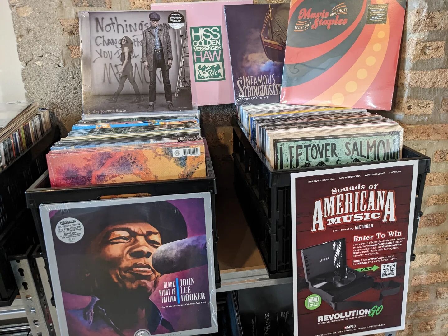 Stop by our retail pop-ups to shop an excellent selection of Americana titles from @amped_dist! Titles from artists like Mavis Staples, John Lee Hooker, Hiss Golden Messenger, Leftover Salmon and MORE will be for sale - don't miss out!  #AMPEDAmerica