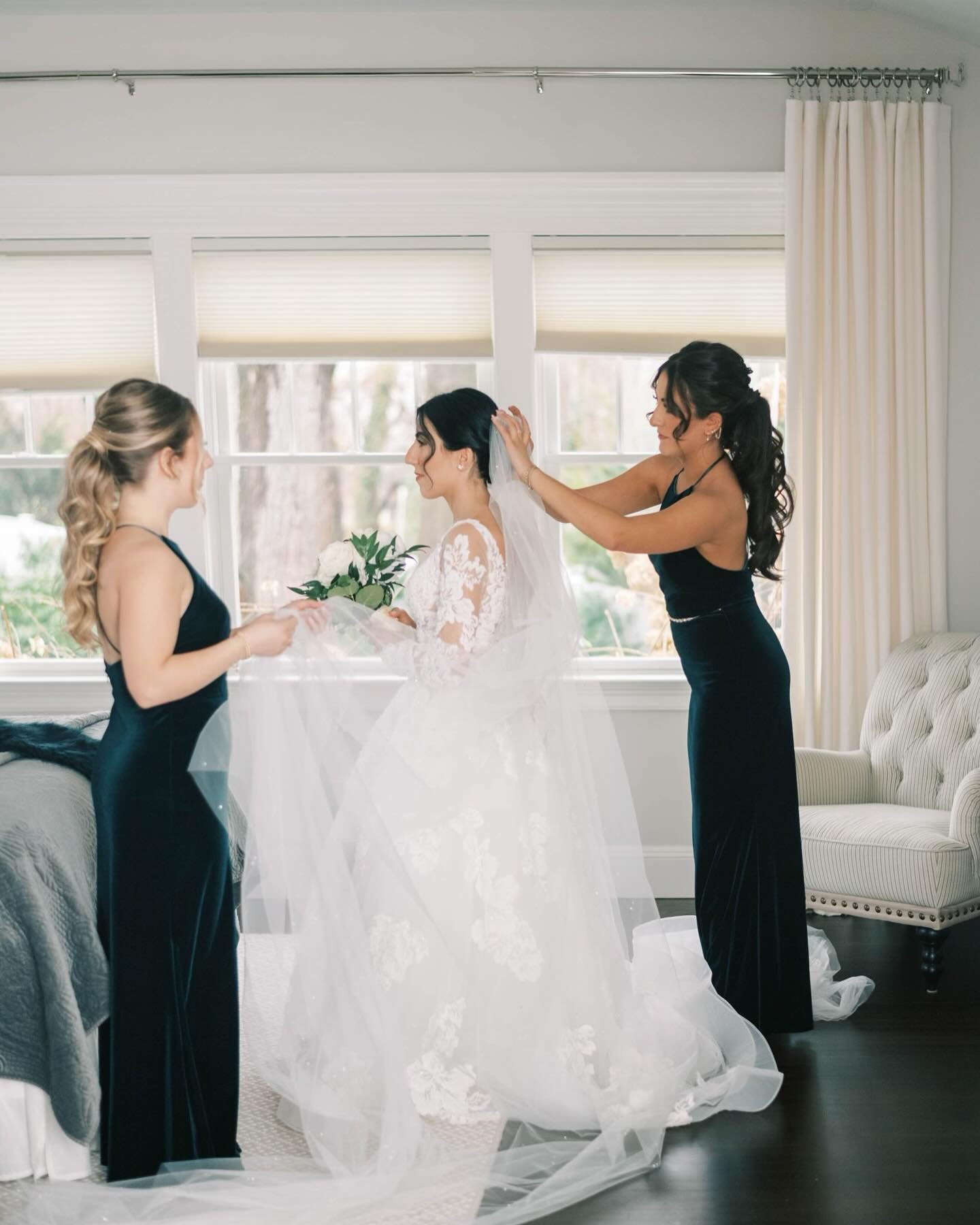 Highlighting bridal party love today. Victoria and her girls made our jobs so dang easy. This was one of the most relaxing mornings ever with one lovely after another in our chair 🤍
.
Hair + Makeup @beyondthebrushli 
Photographer @michellebehrephoto