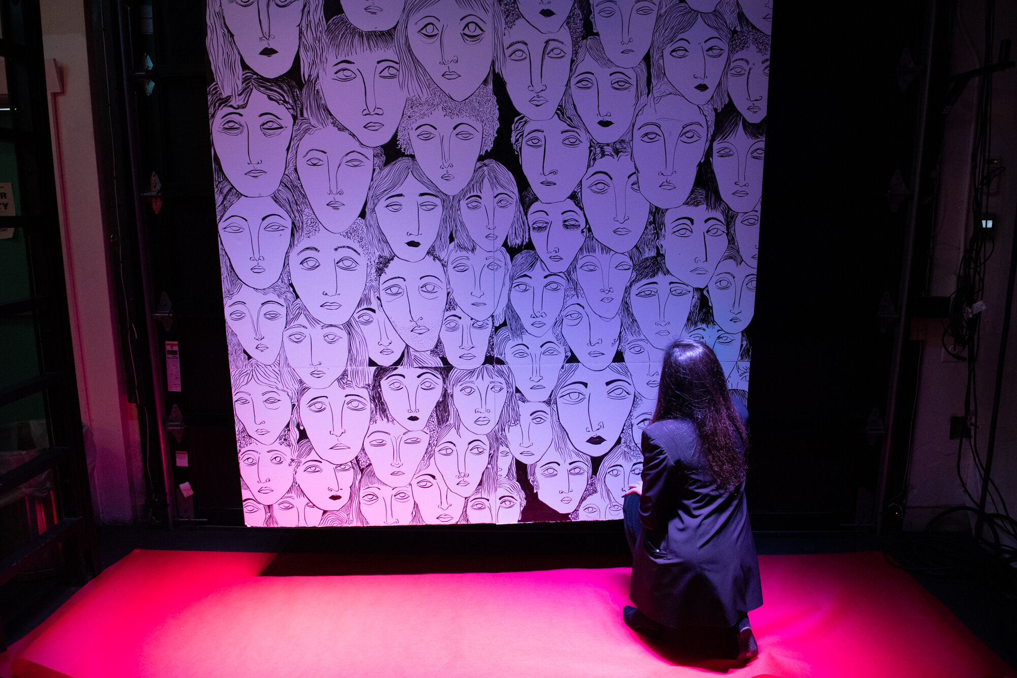 FACES, mural for Charlie Kind Show