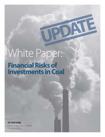 Update: Financial Risks of Investments in Coal