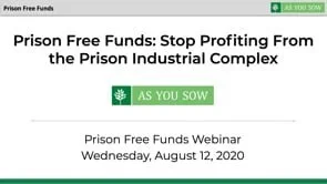 Webinar: 2020, Prison Free Funds - Stop Profiting From the Prison Industrial Complex