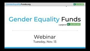 Webinar: 2018, Gender Equality Funds