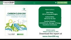 Webinar: 2018 Q1, Carbon Clean 200