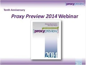 Webinar: 2014, Proxy Preview