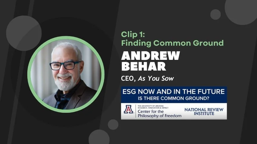 Finding Common Ground (ESG Debate Clip 1)