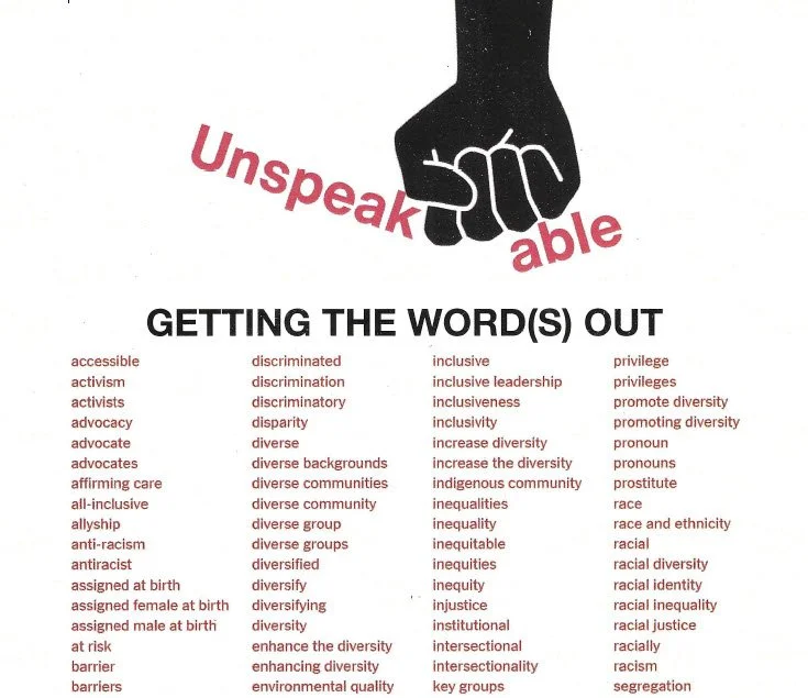Good Trouble Using Forbidden Words: Kathie Florsheim’s UNSPEAKABLE Opens at Hera Gallery June 27