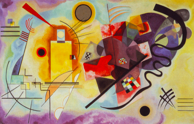 Wassily Kandinsky, “Yellow-Red-Blue” (1925), oil on canvas (Musée National d’Art Moderne, Centre Georges Pompidou, Paris, via WikiArt )