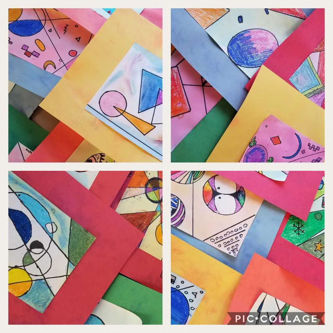 Examples of 8th grade art projects. Well done!