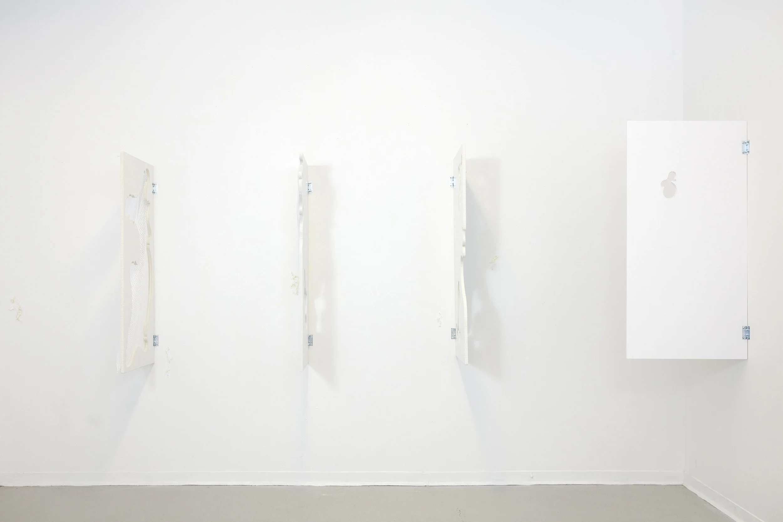 Partitions wood, mesh fabric, decorative trims, hardware, thread, beads, ejaculate various dimension - 2019