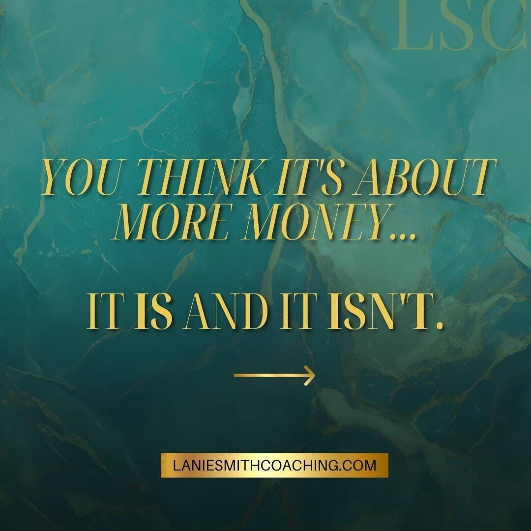 You think it&rsquo;s about more money... it&rsquo;s not.
.
It&rsquo;s about more play...it&rsquo;s about experiencing the power in your body to play in a new way which, yes, will absolutely create more money.
.
When I created my first million dollar 