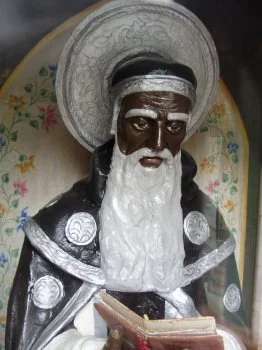 a street shrine to San Calogero in Agrigento