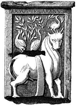 The “Holy Bull", a Celtic monument found in Paris under the choir of Notre-Dame-de-Paris.