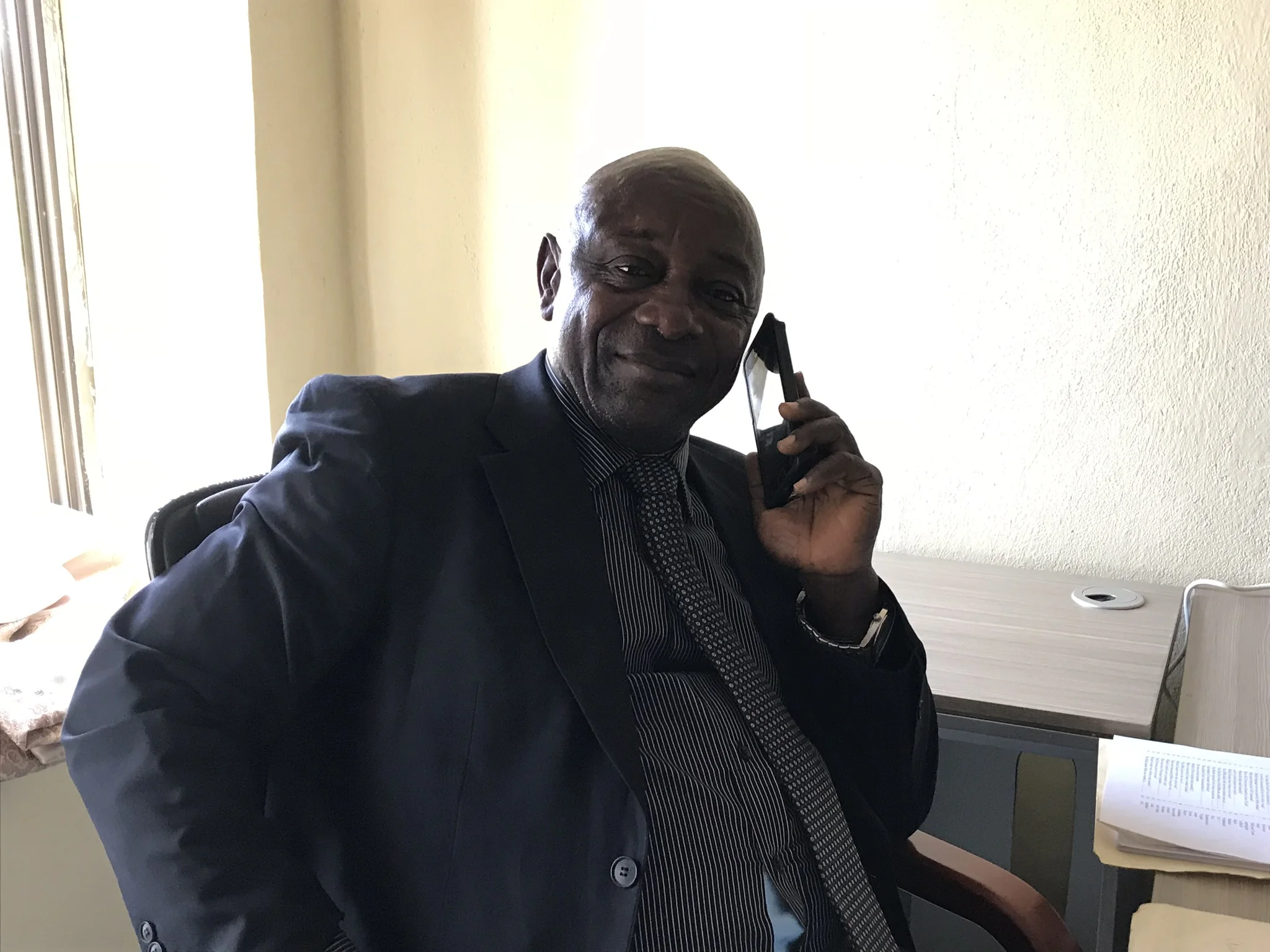 Rev. Dr. Ken Luseni, Academic Dean and Director of Studies at the Bishop Wenner School of Theology, UMUSL. He humored me yesterday when I asked him to stage this picture. Dr. Luseni has been professor to many of the UM pastors in Sierra Leone and he is well loved. Even some of the lecturers at the school were his students.