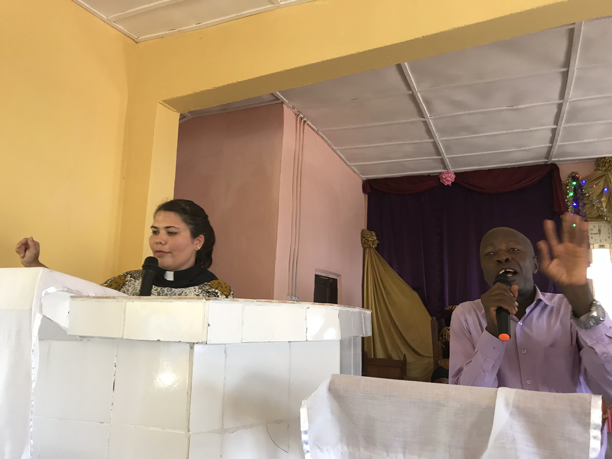  Did I mention that Tamba also asked me to preach the service that Sunday? No?!  I’ve learned that even people who speak English don’t understand my accent.  So it’s best to get some translation.  The gentleman here is a local teacher.  He was told r