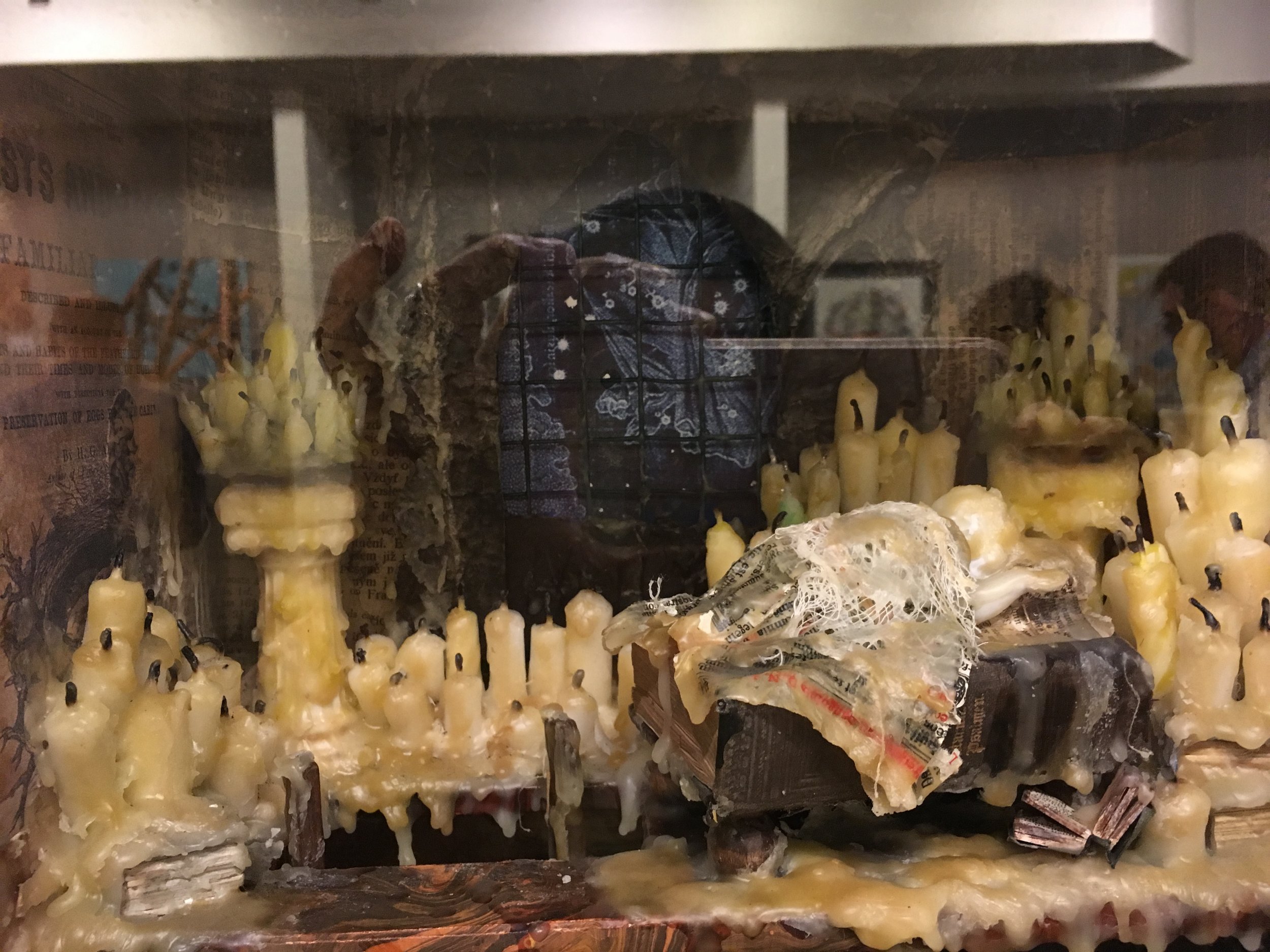 Miniatures in wax diorama by Diane Keane