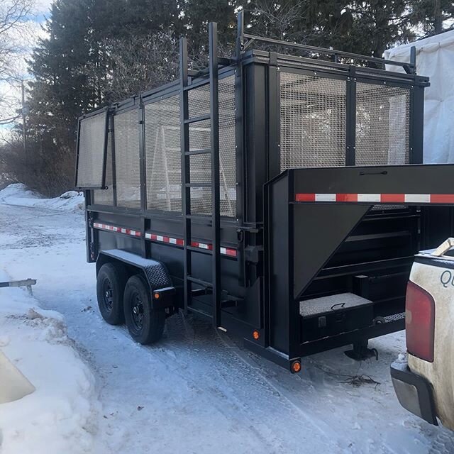 Our Dump trailer got a major makeover this winter!  Still waiting for decals but we&rsquo;re so happy how it turned out.  This is our first trailer restoration from custom welding/sandblasting and painting we couldn&rsquo;t be more happy with the res