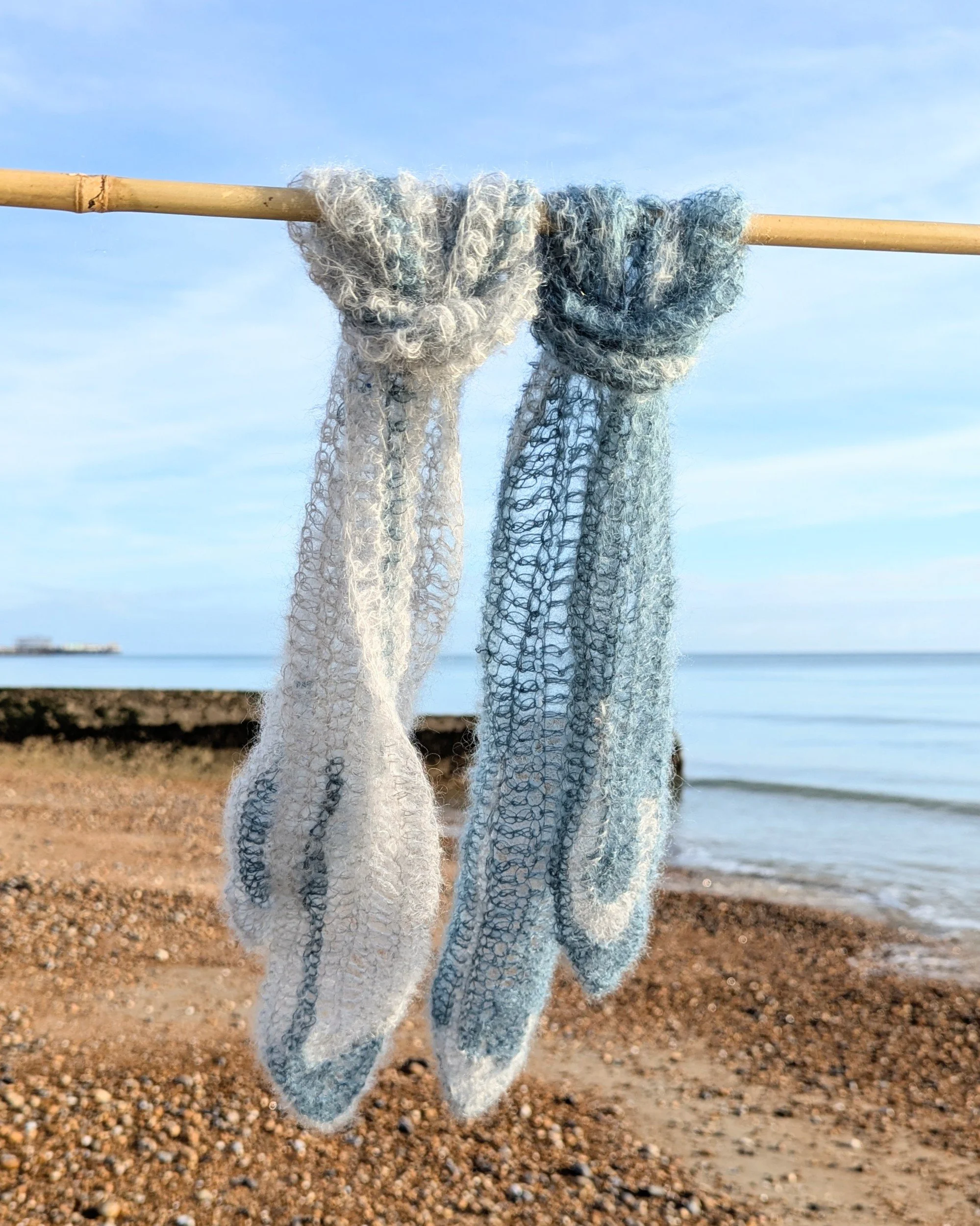Neckerchief grey blue small scarf mohair silk 2.jpeg