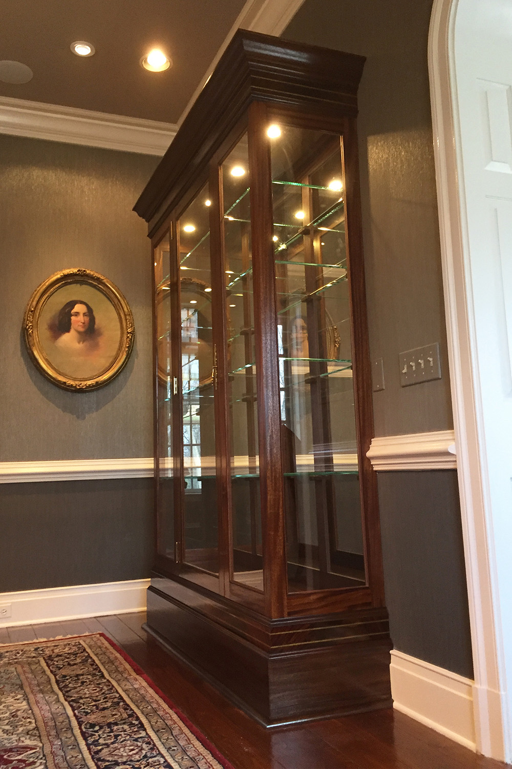 Mahogany Display Case - Side View