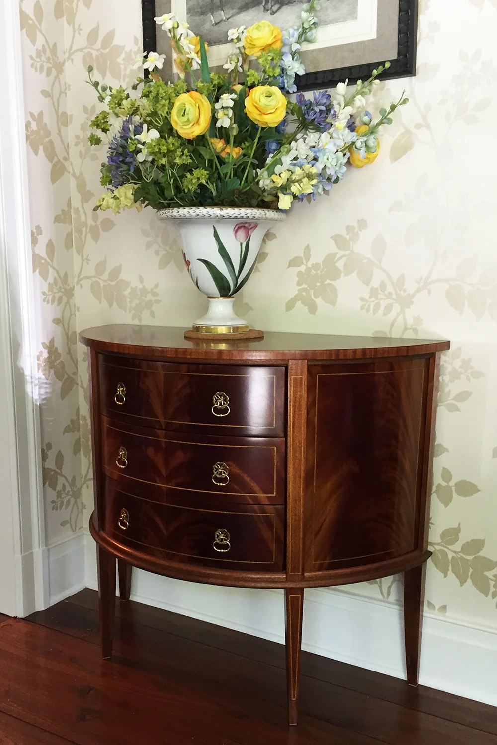 Mahogany Demilune Chest