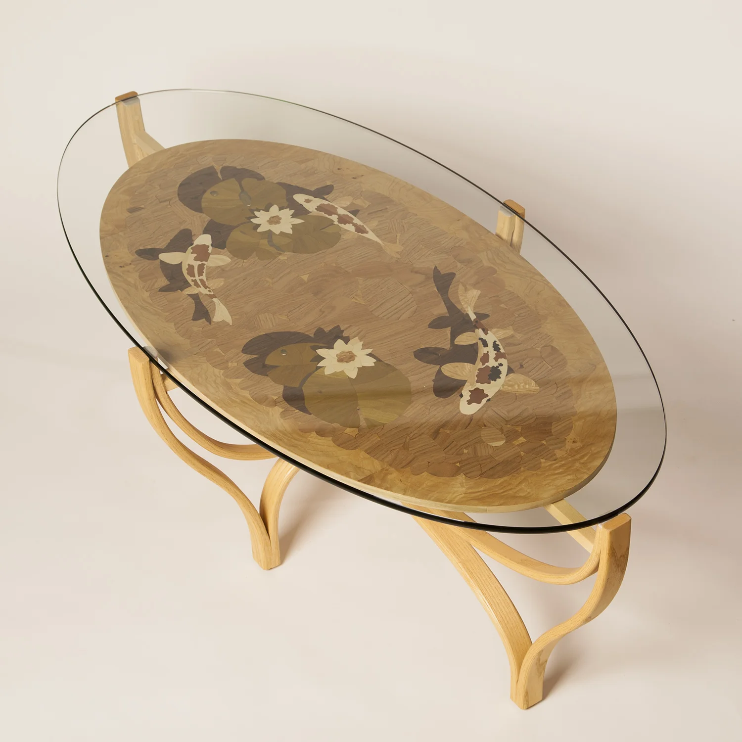 Koi Pond Coffee Table - from an angle