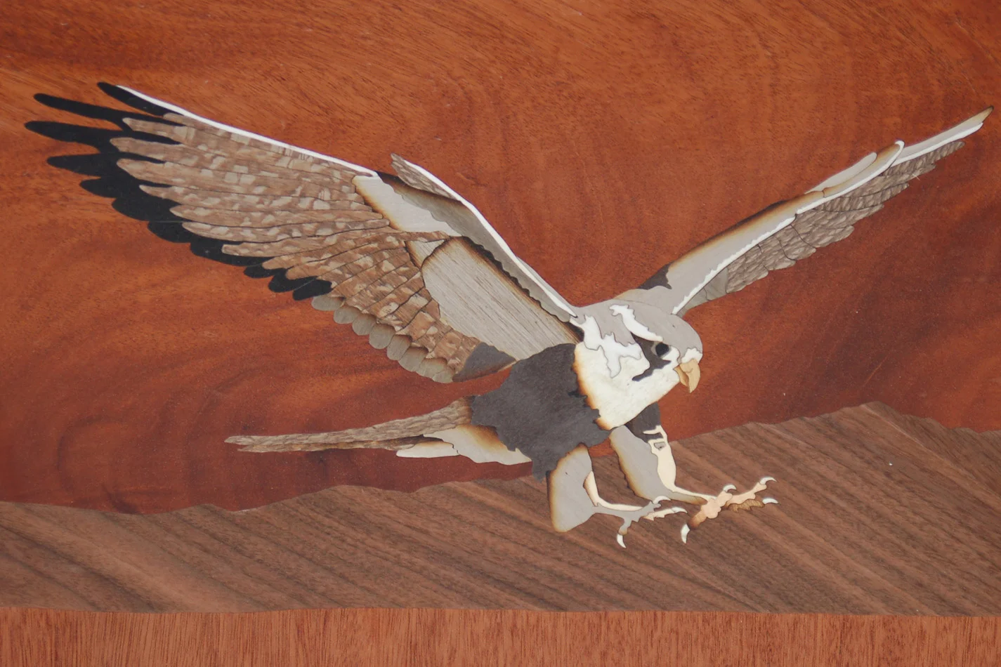 Fleming Credenza - Falcon Marquetry Detail