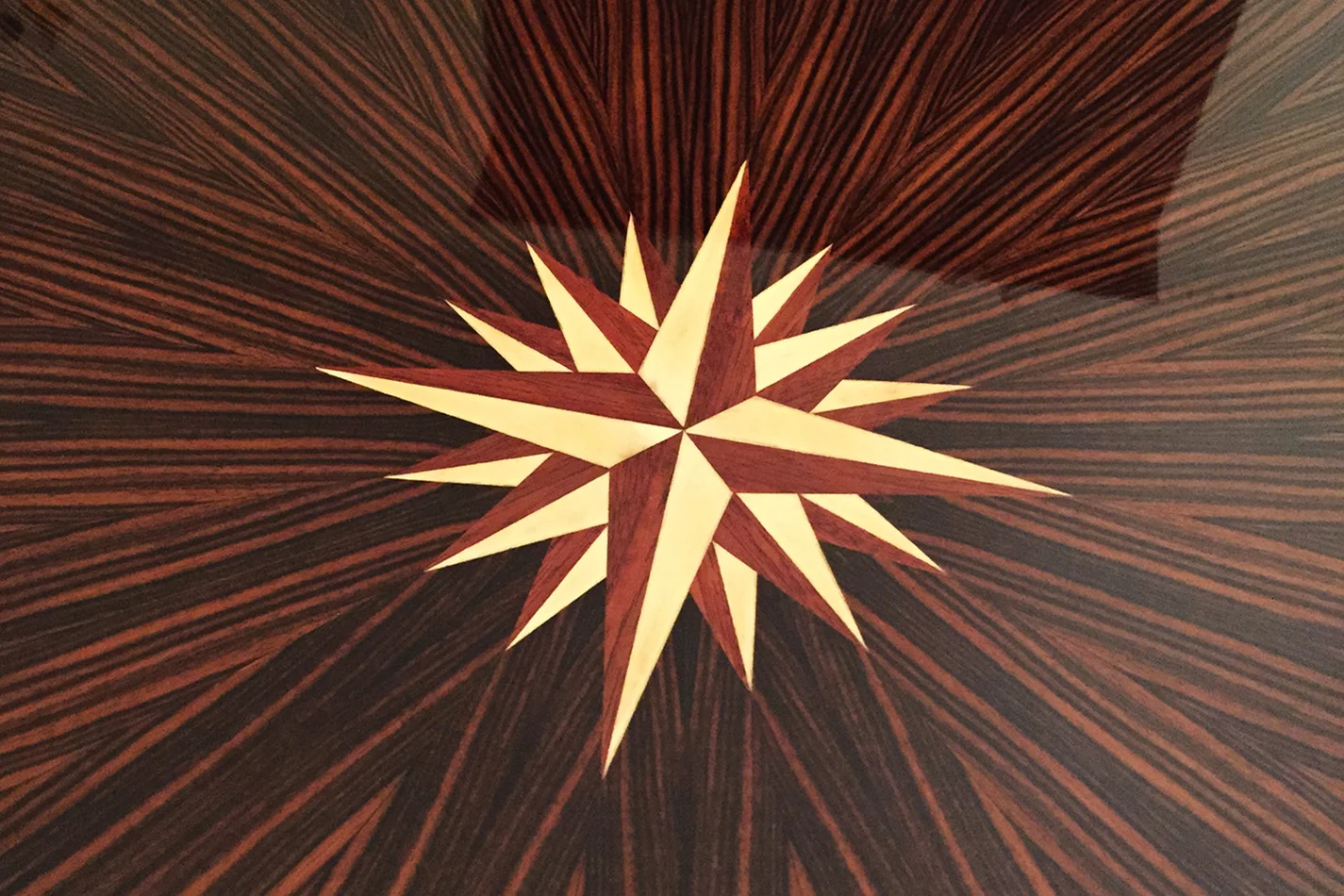 Steve's Coffee Table - Compass Rose Detail