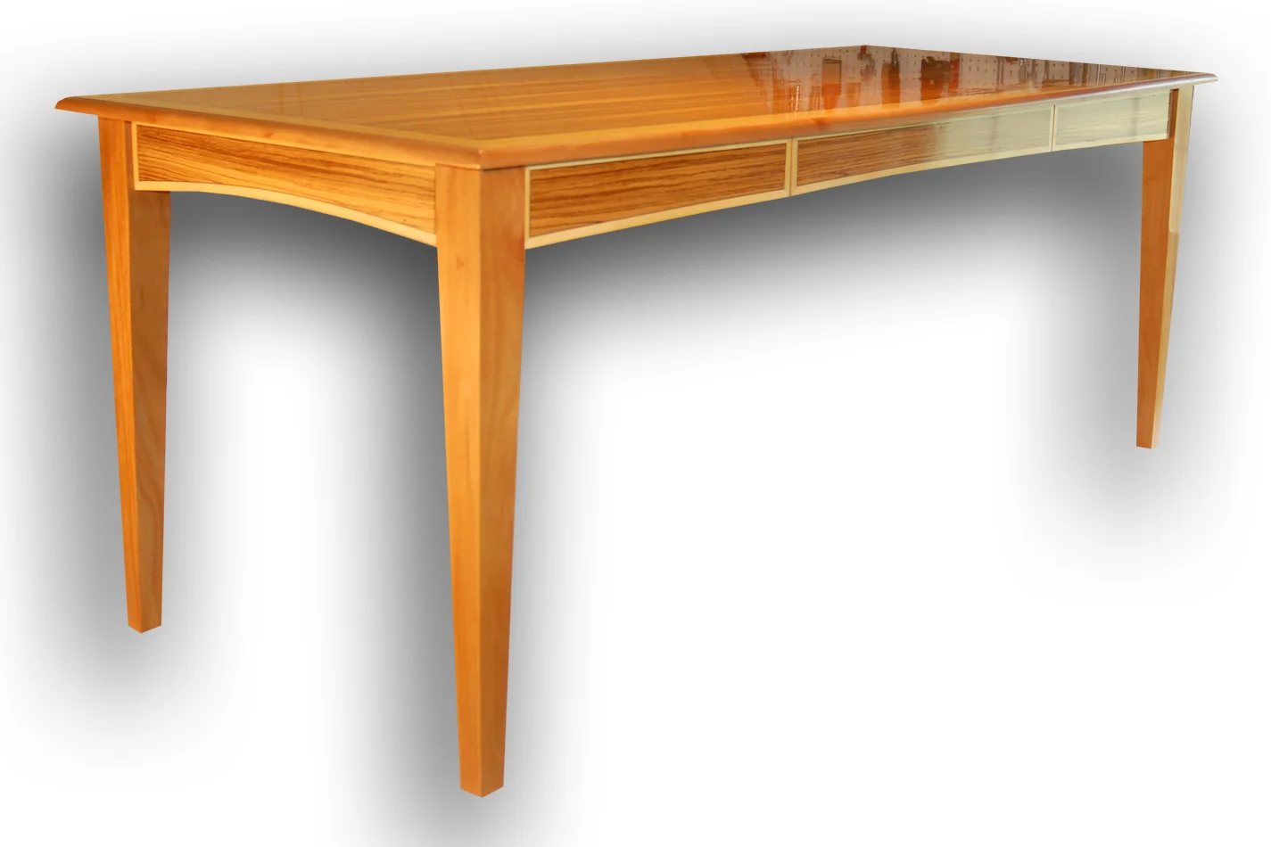 Zebrawood Desk - Side View
