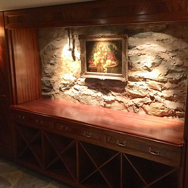 The #mahogany #winecellar project is complete.  Here are a few pictures, along with a couple of &lsquo;before&rsquo; photos.