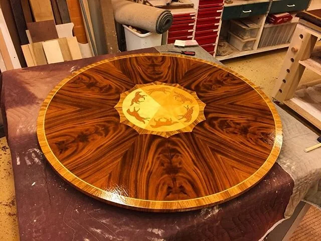 Refinishing a tabletop I made 16 years ago.