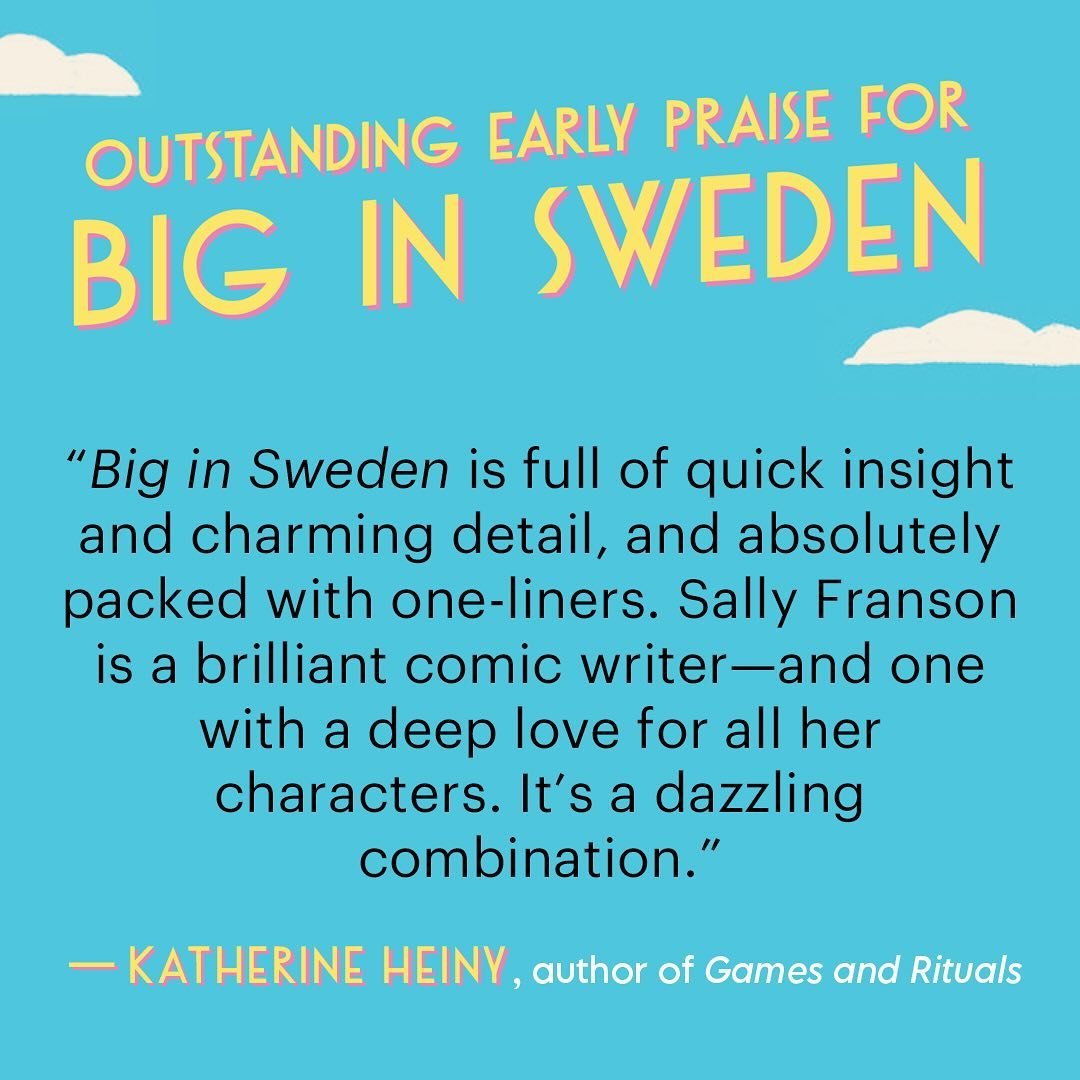 One of the best parts of publishing is that you get to harangue famous ppl under the auspices of &ldquo;business&trade;️&rdquo; to say nice things about you. TY to actual idol @katherineheiny for this generous praise! And guess what, Twin Citians: sh