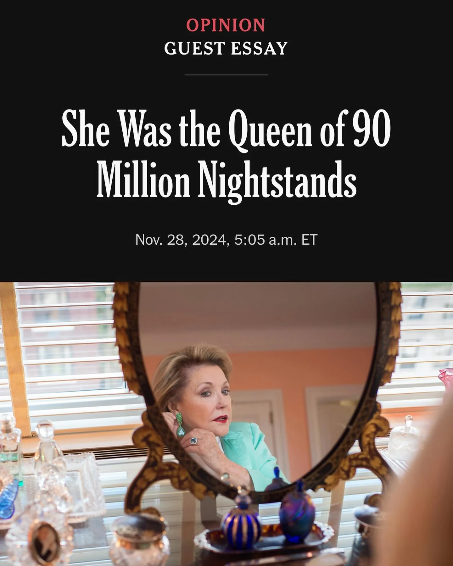 This Thanksgiving I&rsquo;m grateful to @nytimes for publishing my screed on the inimitable @btbnovelist who was underestimated at every turn &amp; somehow managed to sell NINETY MILLION NOVELS and capture the hearts of readers worldwide. Special tha