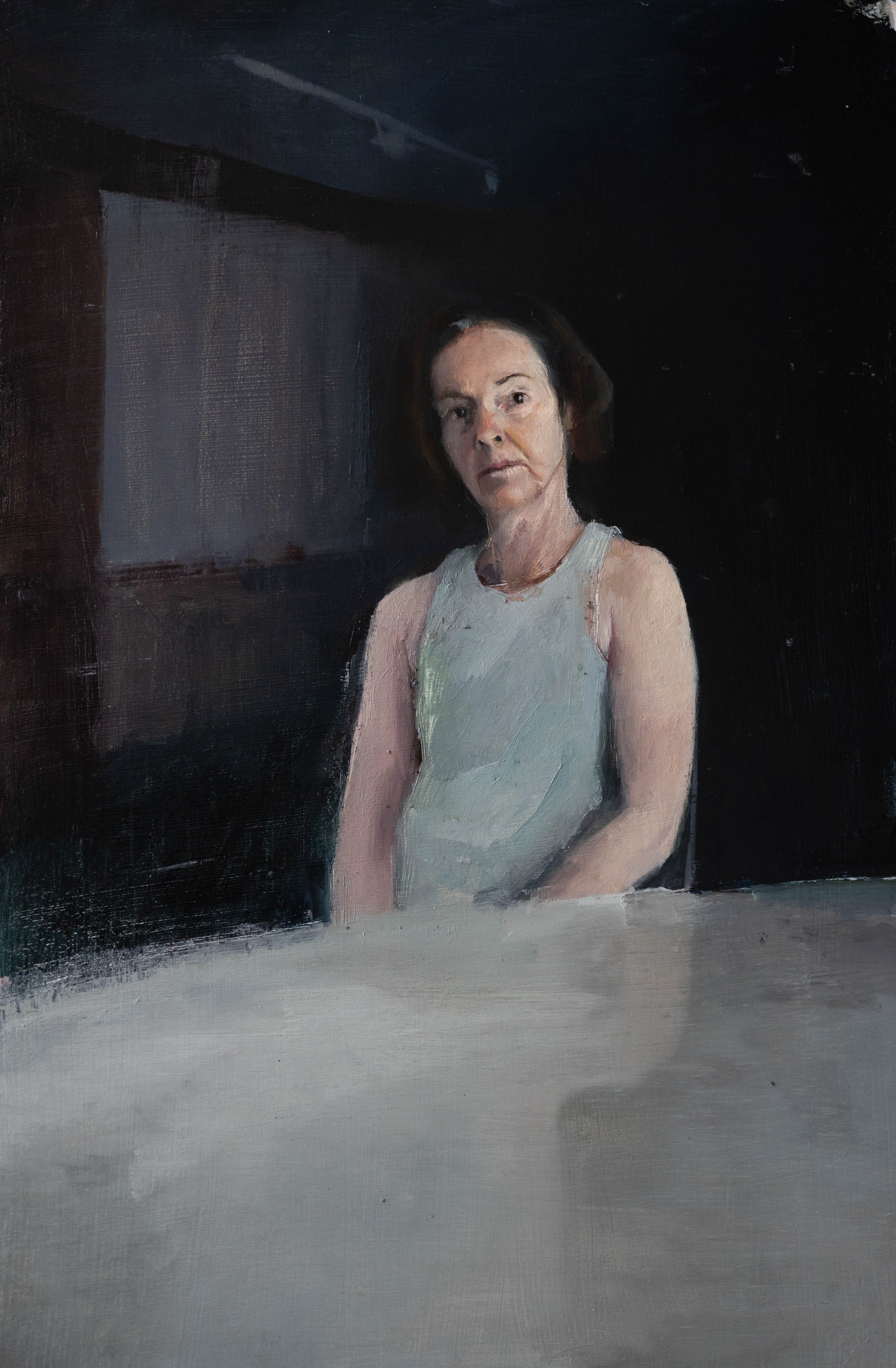 history of madness, 30" x 34", oil on panel, 2023
