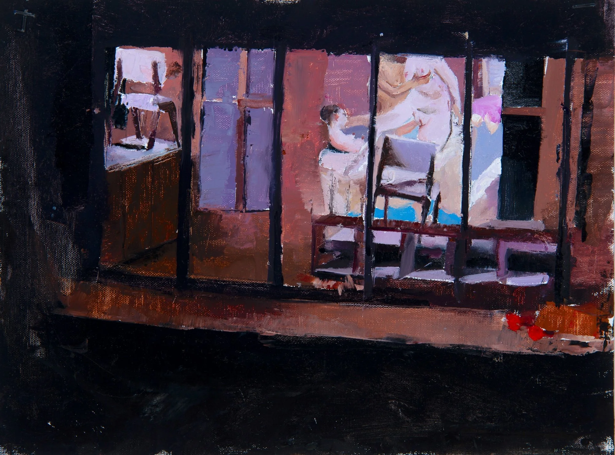 Nirvana Hotel, 12" x 9", oil on linen, 2026