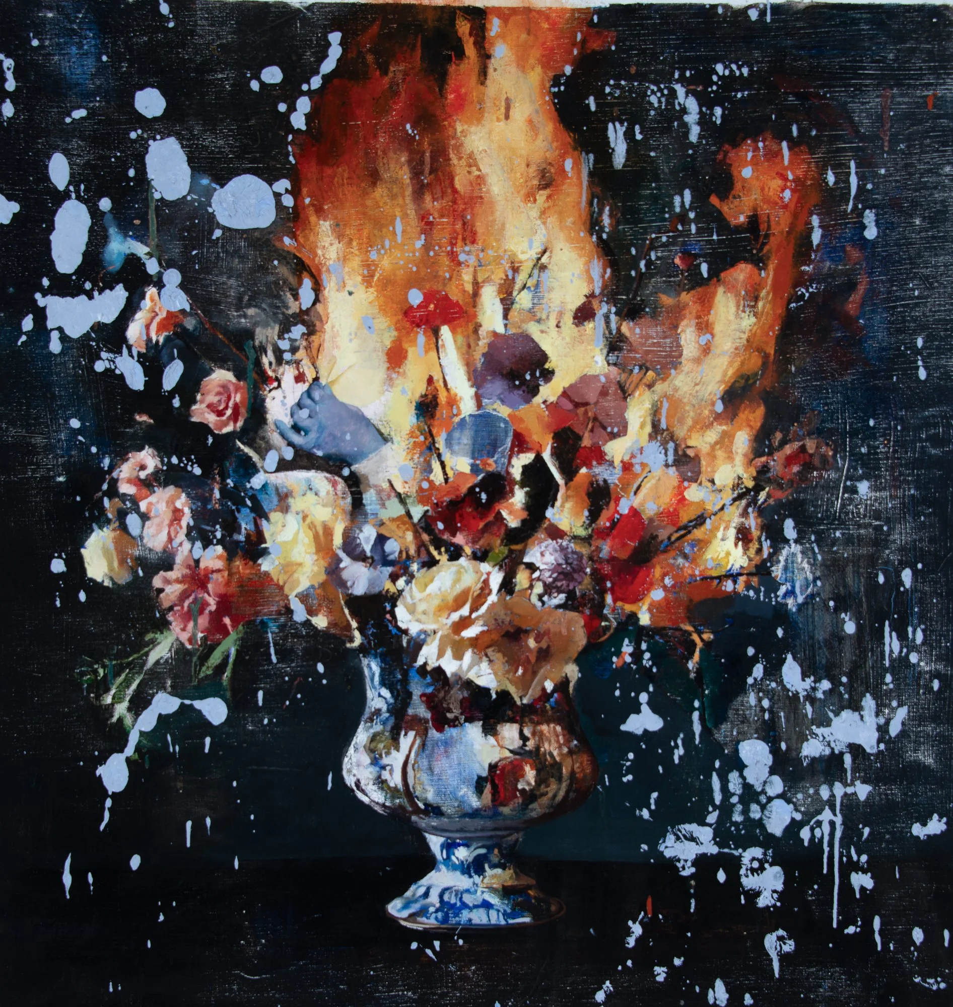 Bonfire of the Vanities, oil on linen, 60" x 61", 2025