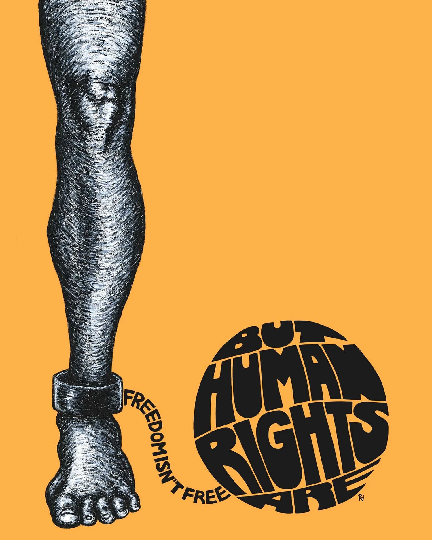 “Human Rights”
acrylic on board + digital