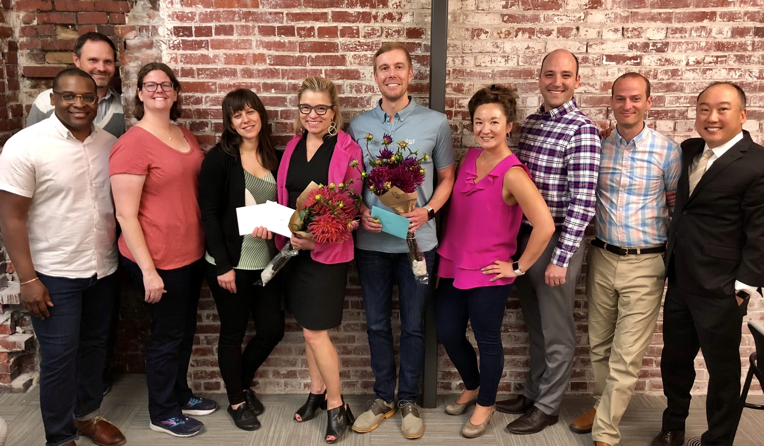 Ashley Henry (BBPDX) and Skip Newberry (Technology Association of Oregon) with the staff of Prosper Portland's Economic Development Team