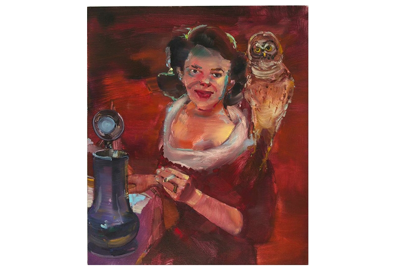 Owl (Older White Lesbian Painting for Carrie Moyer and Sheila Pepe)