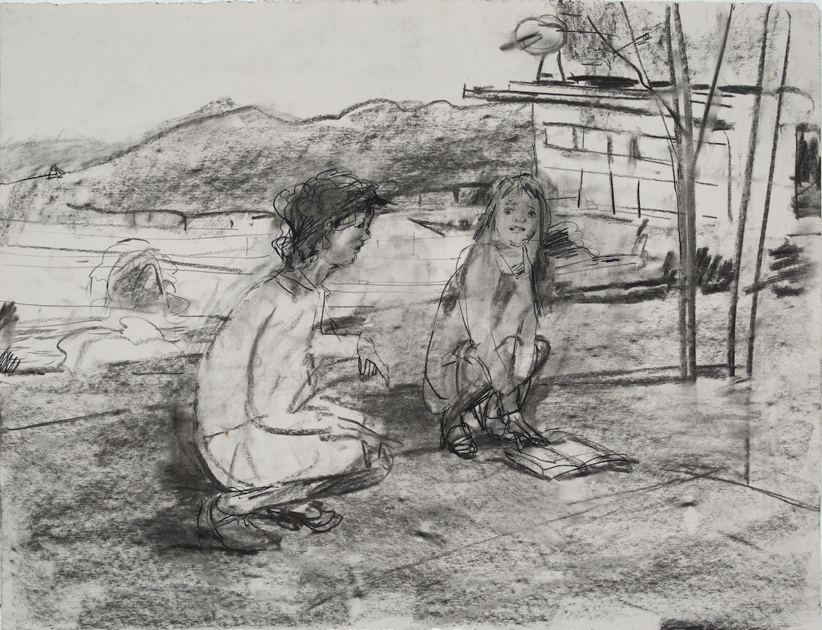 Squats charcoal 28 by 40 inches 2015.jpg