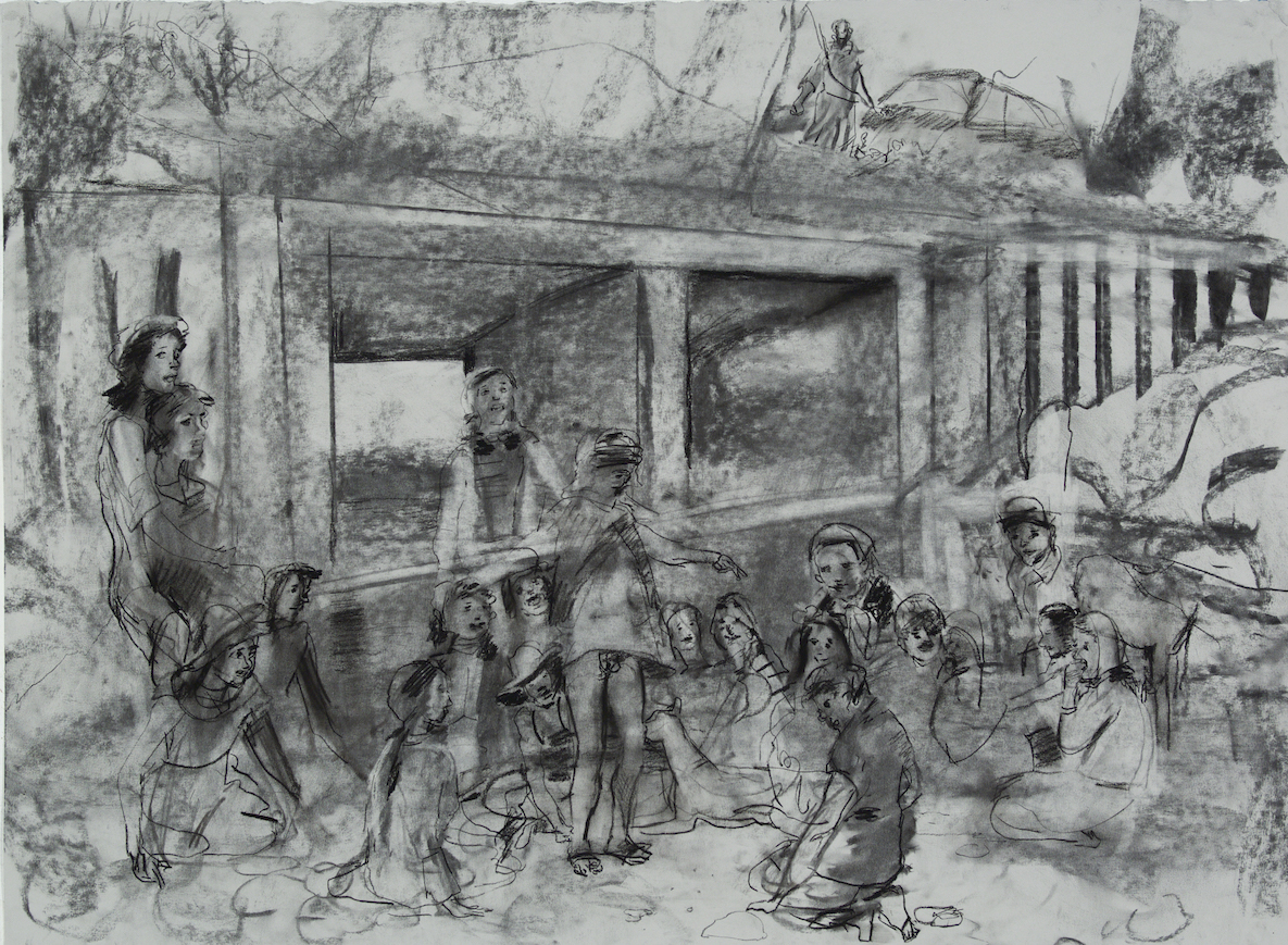 Demenstration charcoal 28 by 40 inches 2015.jpg