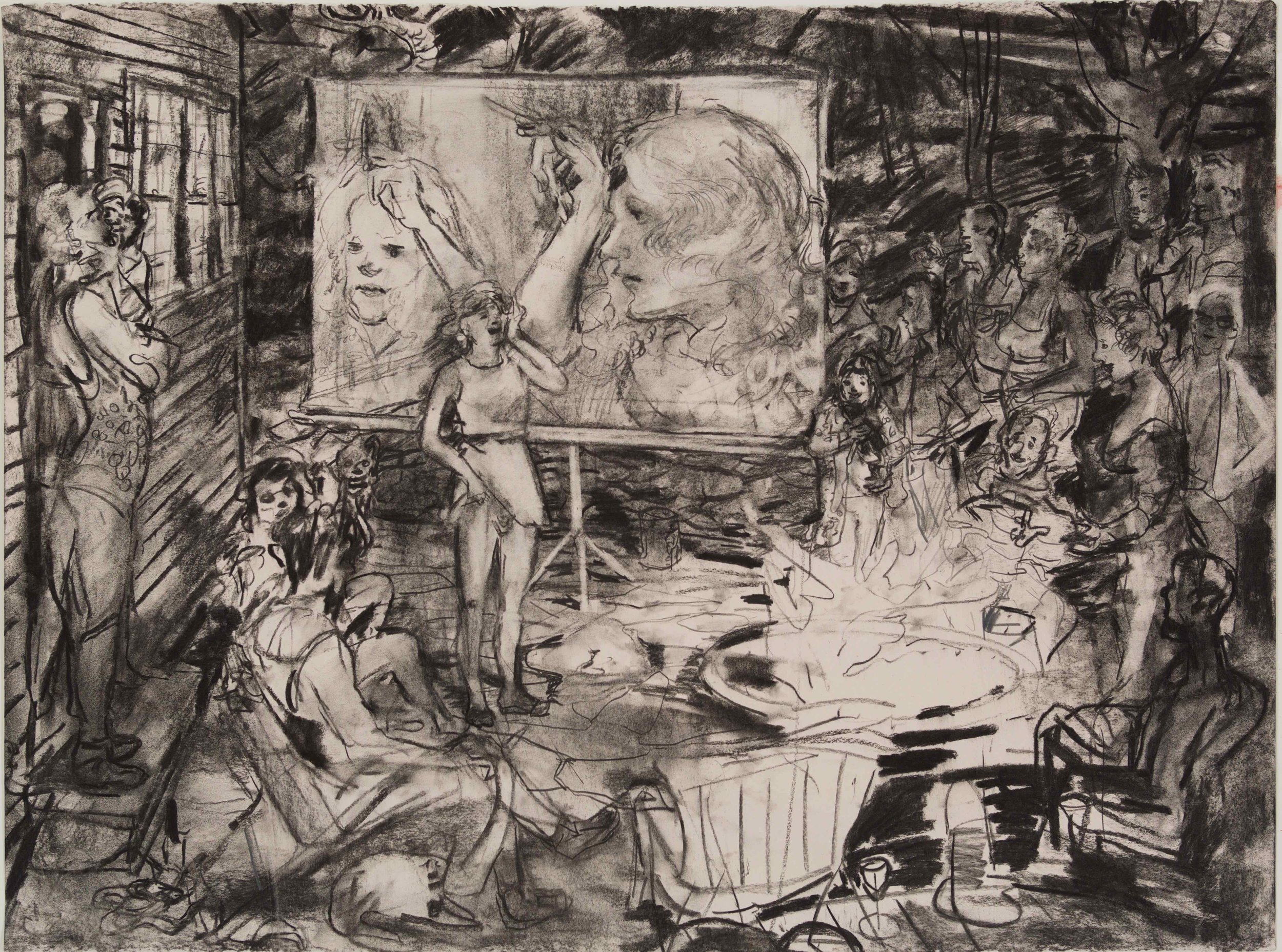 Gena School charcoal 28 by 40 inches 2016.jpg