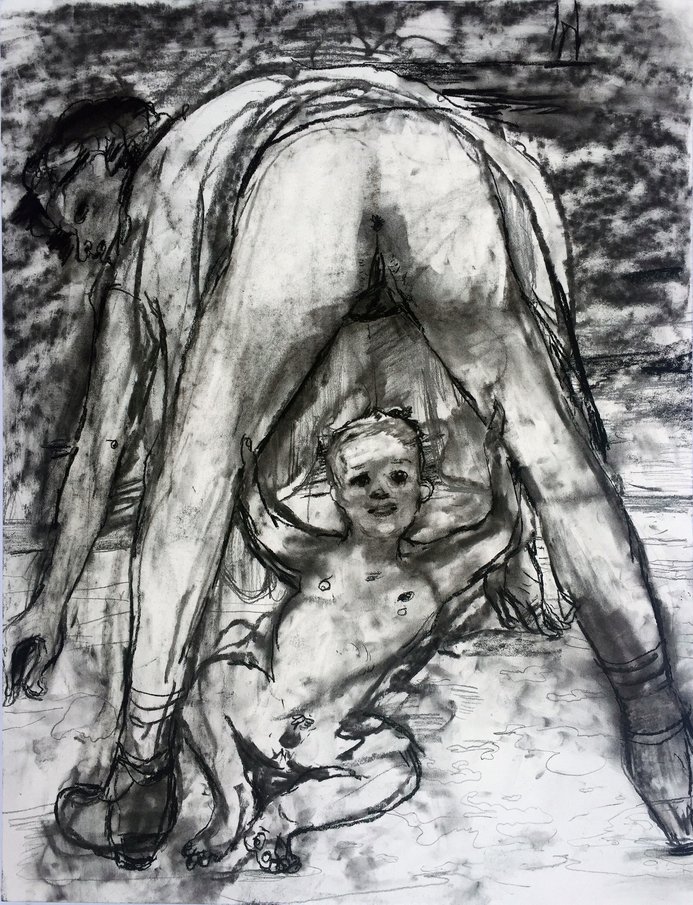 Birthday 18 by 24 inches charcoal on paper 2017.jpg