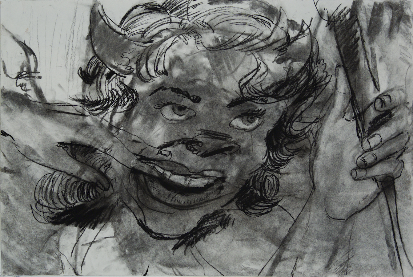 finger fuck charcoal 24 by 18 inches 2015.jpg