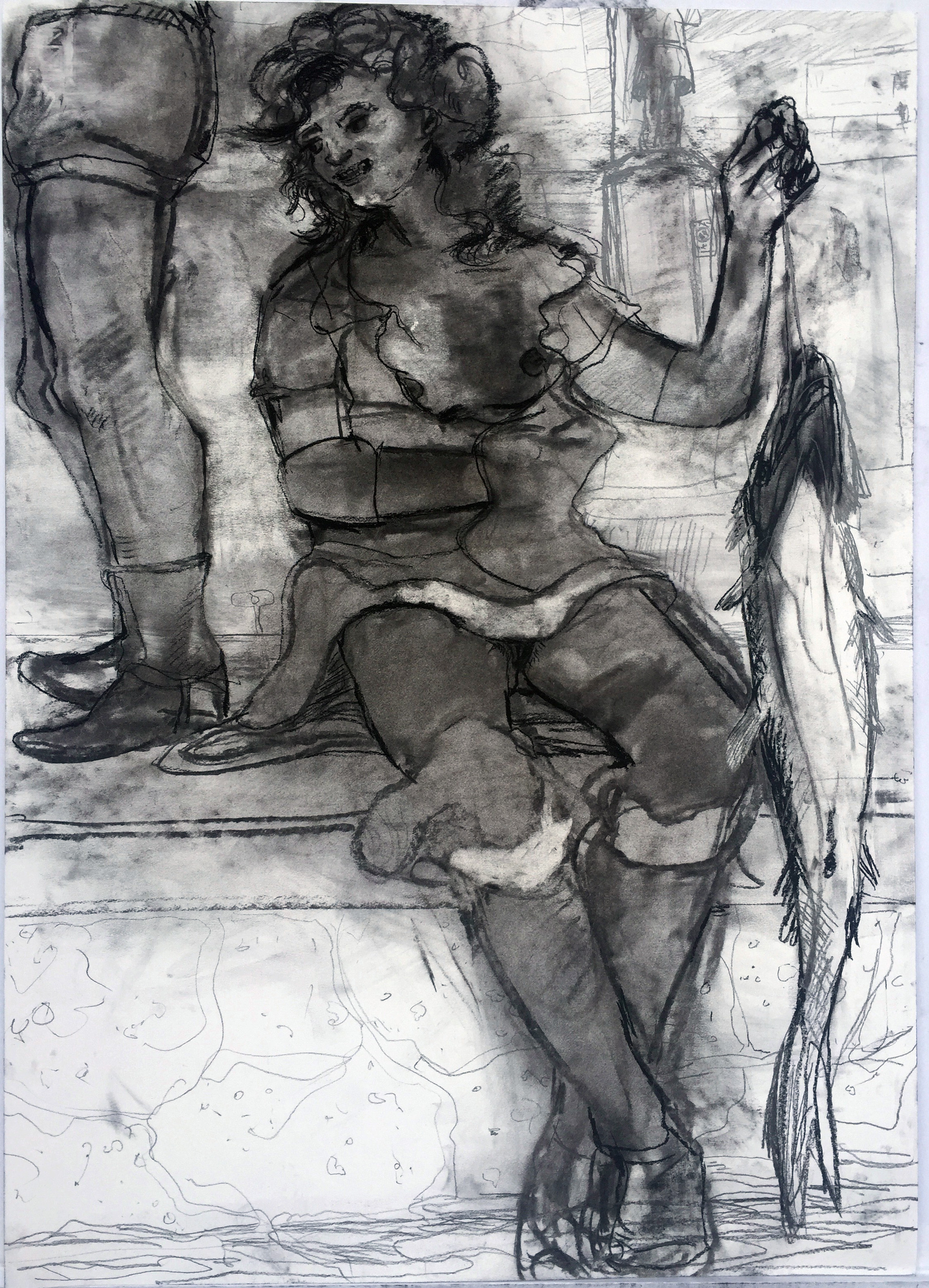 Fish 18 by 24 inches charcoal on paper 2017.jpg