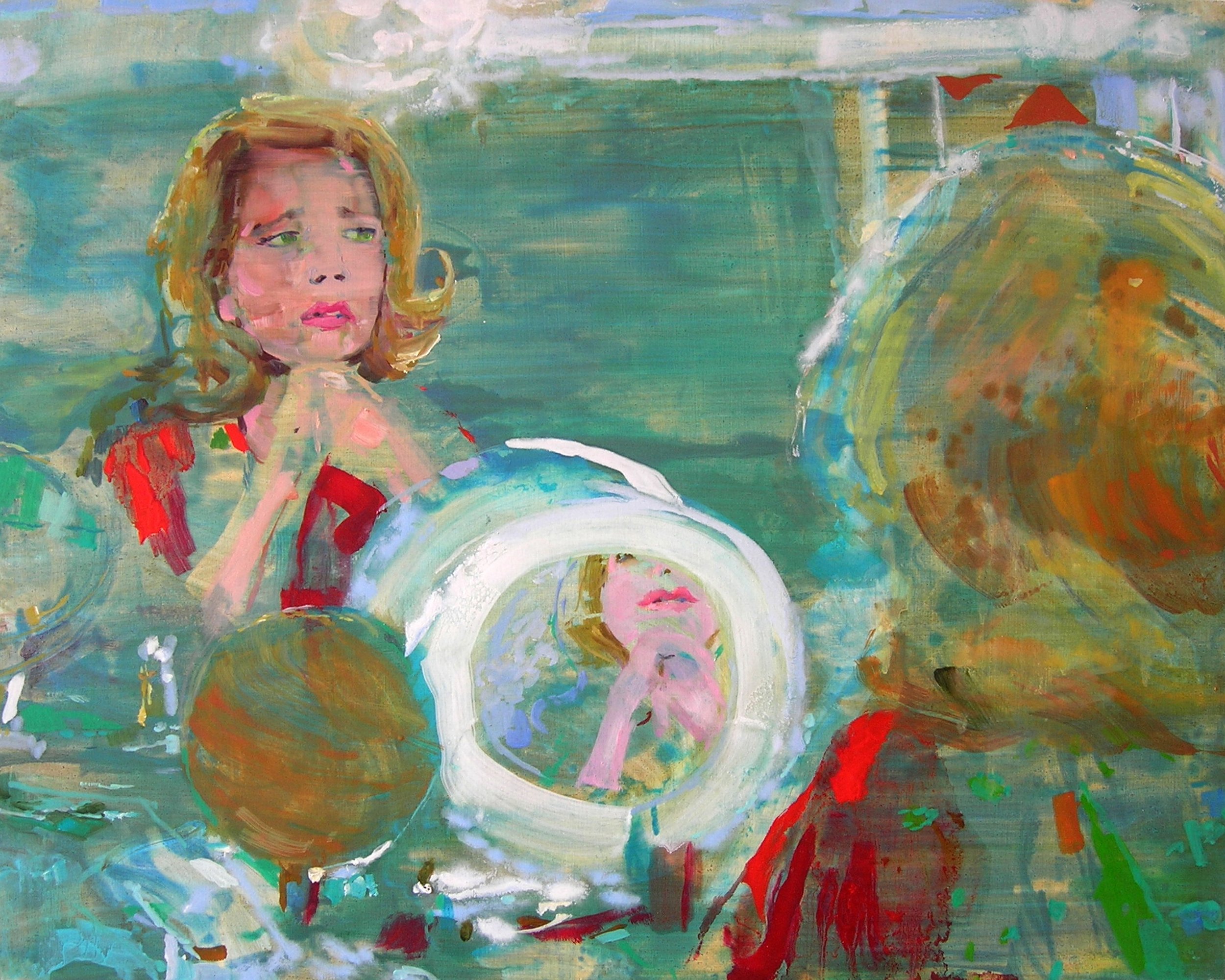Gena THree Times Mirror oin on wood 16 by 20 inches 2006 copy.jpg