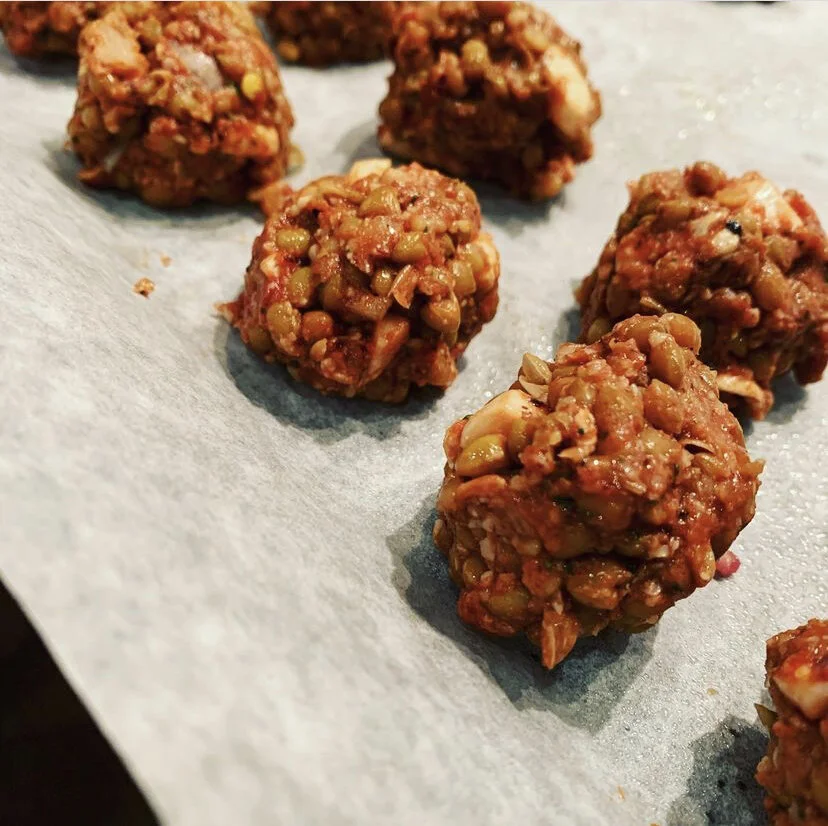 Lentil and Mushroom Meatballs ~Vegan