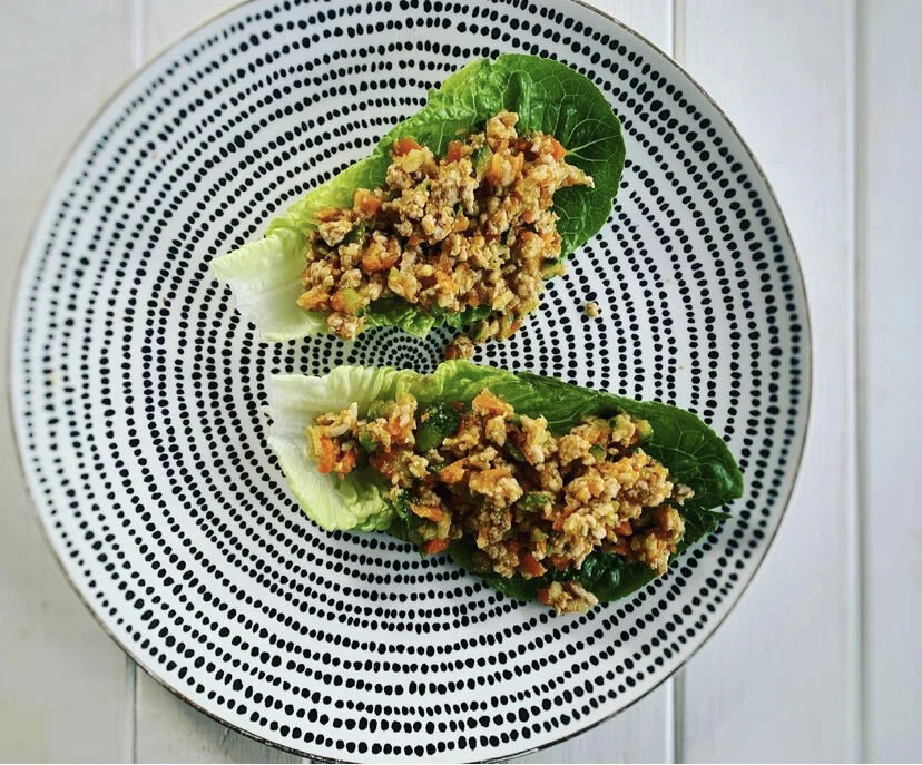 Red Curry Chicken Mince + Lettuce Cups