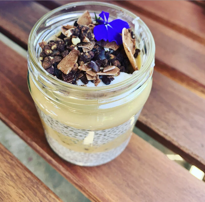 Peanut Butter and Caramel Crunch Chia Pudding