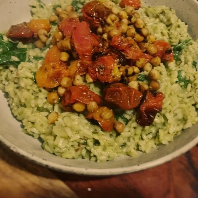 Pesto & Chickpea Risotto 