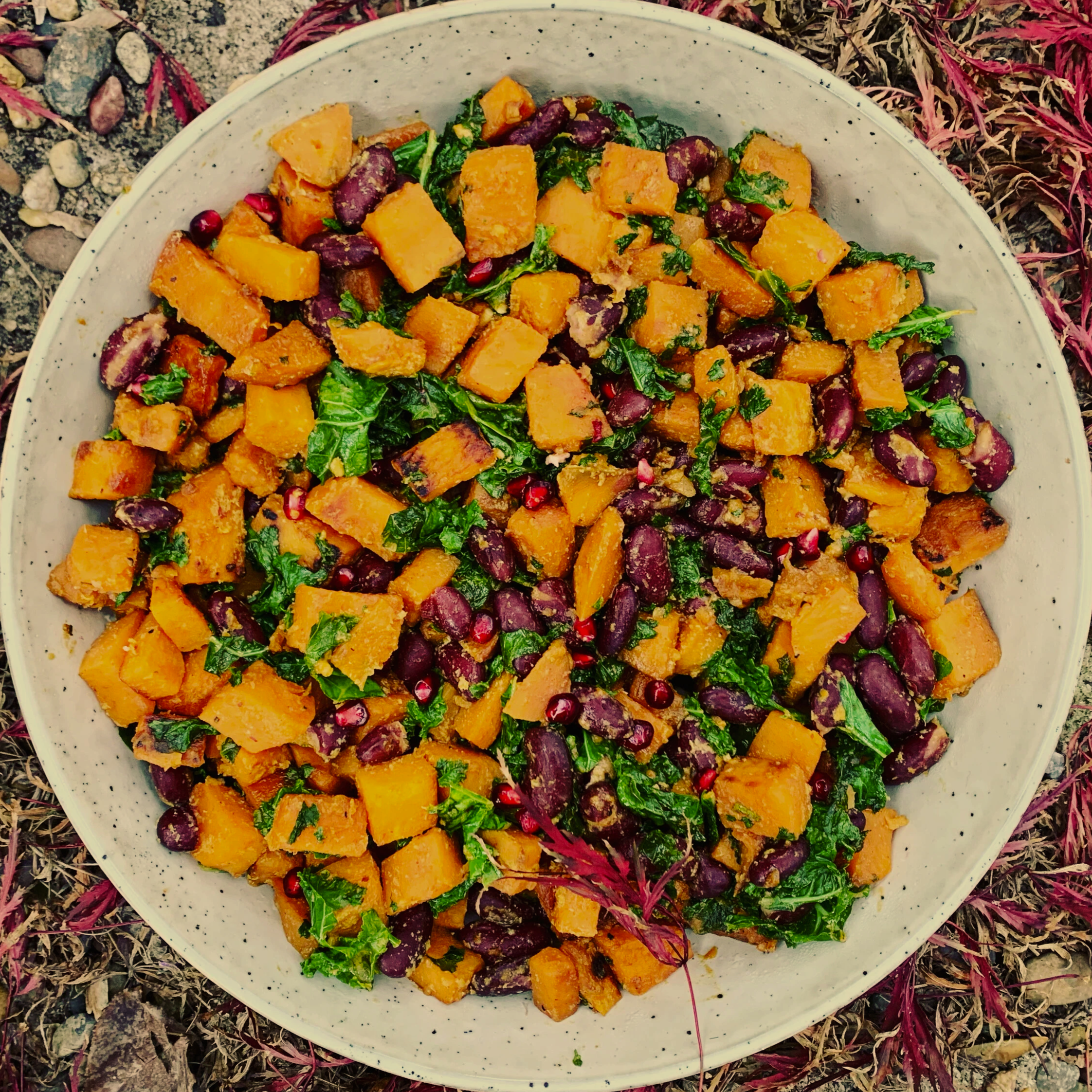 Sweet Potato, Kale and Bean Salad 